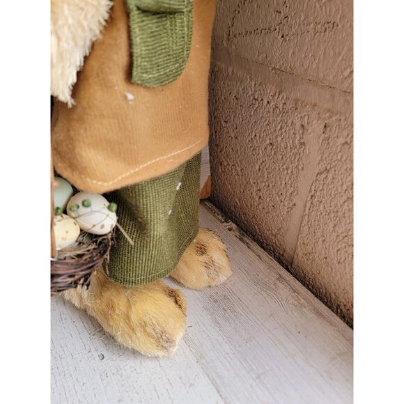 Pier 1 sisal Easter Bunny rabbit spring 21" spring bottle girl flower picking eg - Picture 5 of 11